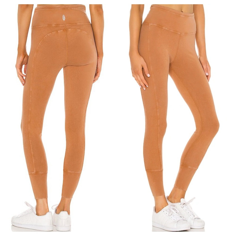 NWOT FP Movement Hot Shot High Rise Cotton Legging in Toasted Coconut XS